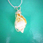 Horse Conch Seashell-silver Wire Wrapped-Color Glass Beads-Beach Boho - South Florida Boho Boutique