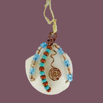 Lucina Seashell Pendant-Vintage Wire Wrapped-Color Glass Beads-Beach Boho - South Florida Boho Boutique