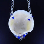 Lucina Seashell Pendant-Silver Wire Wrapped-Color Glass Beads-Boho Style - South Florida Boho Boutique